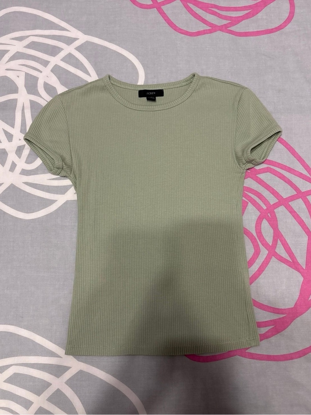 J.Crew Sage Green Short Sleeve Top